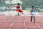 Mens and Boys hurdles, 2021 North Eastern Track and Field Champs., Middesbrough. Photo: David T. Hewitson/Sports for All Pics